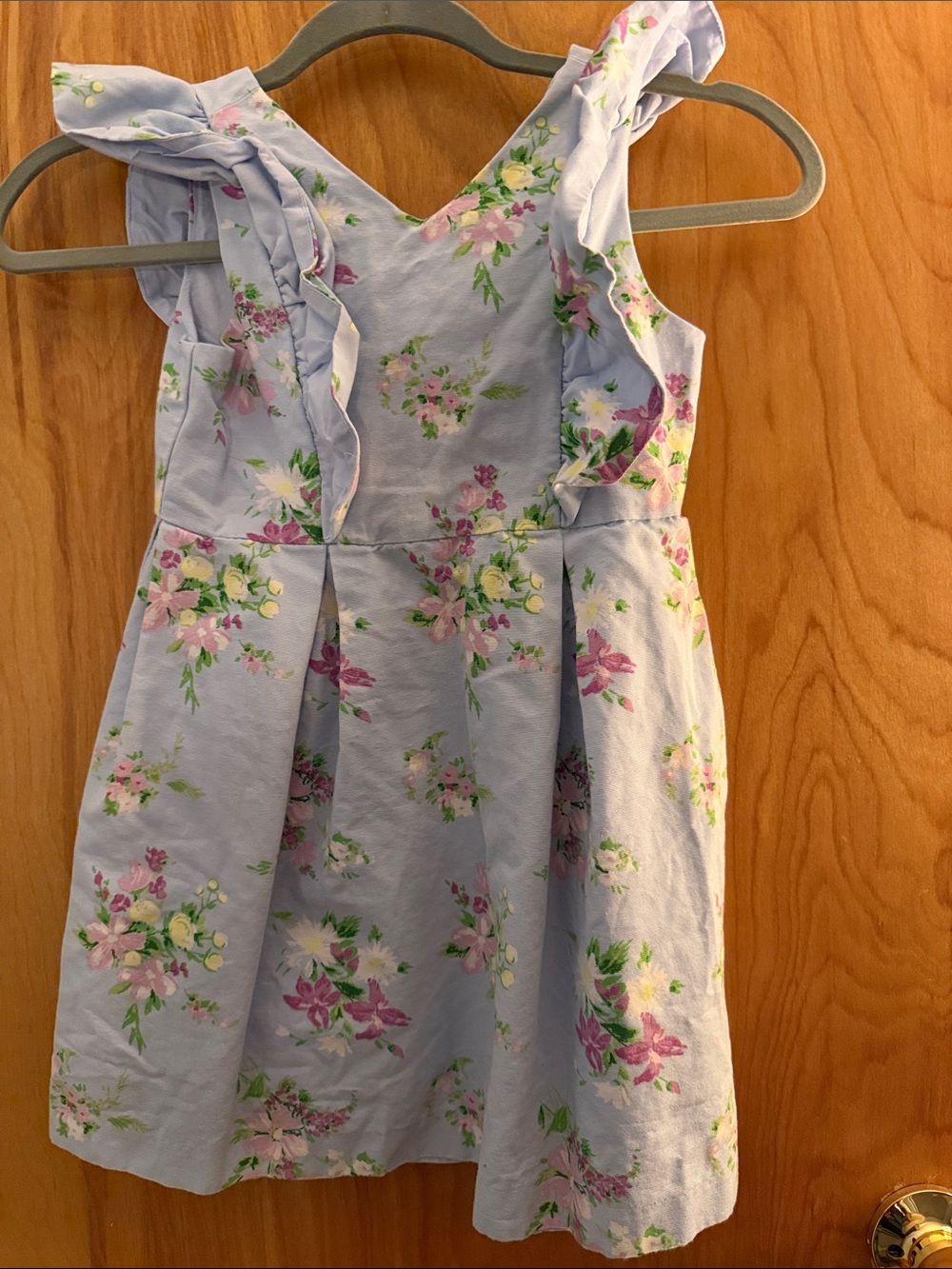 Janie and Jack Lavender Floral Ruffle Dress